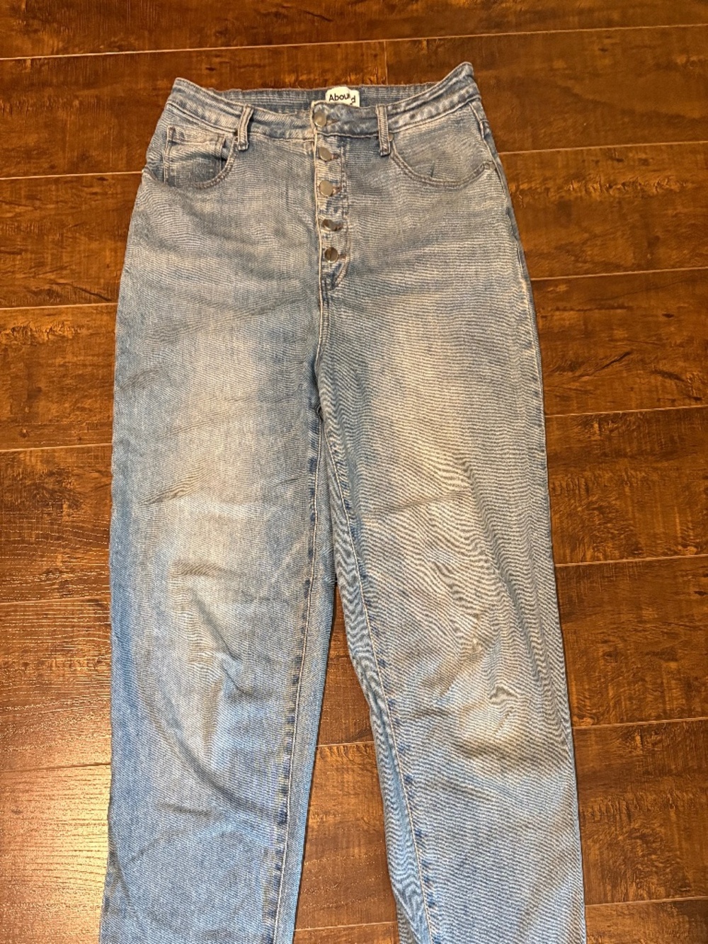 Bottom Fly High Waist Mom Jeans